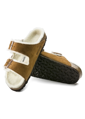 Arizona Shearling LEVE sandal Mink Birkenstock 